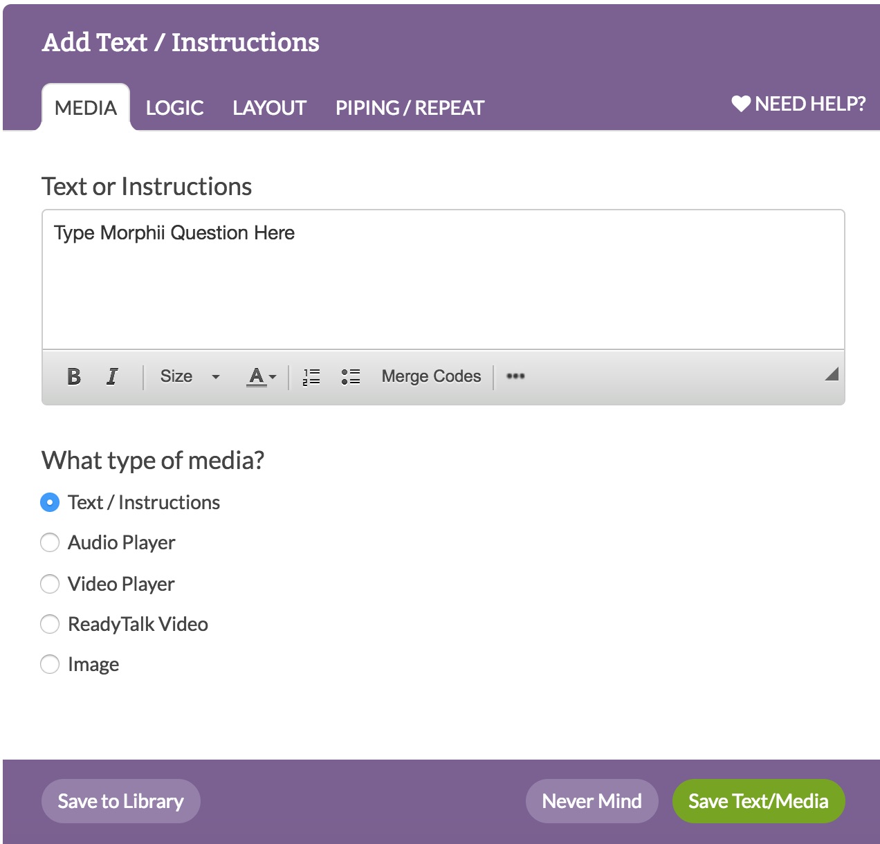 Text/Instruction